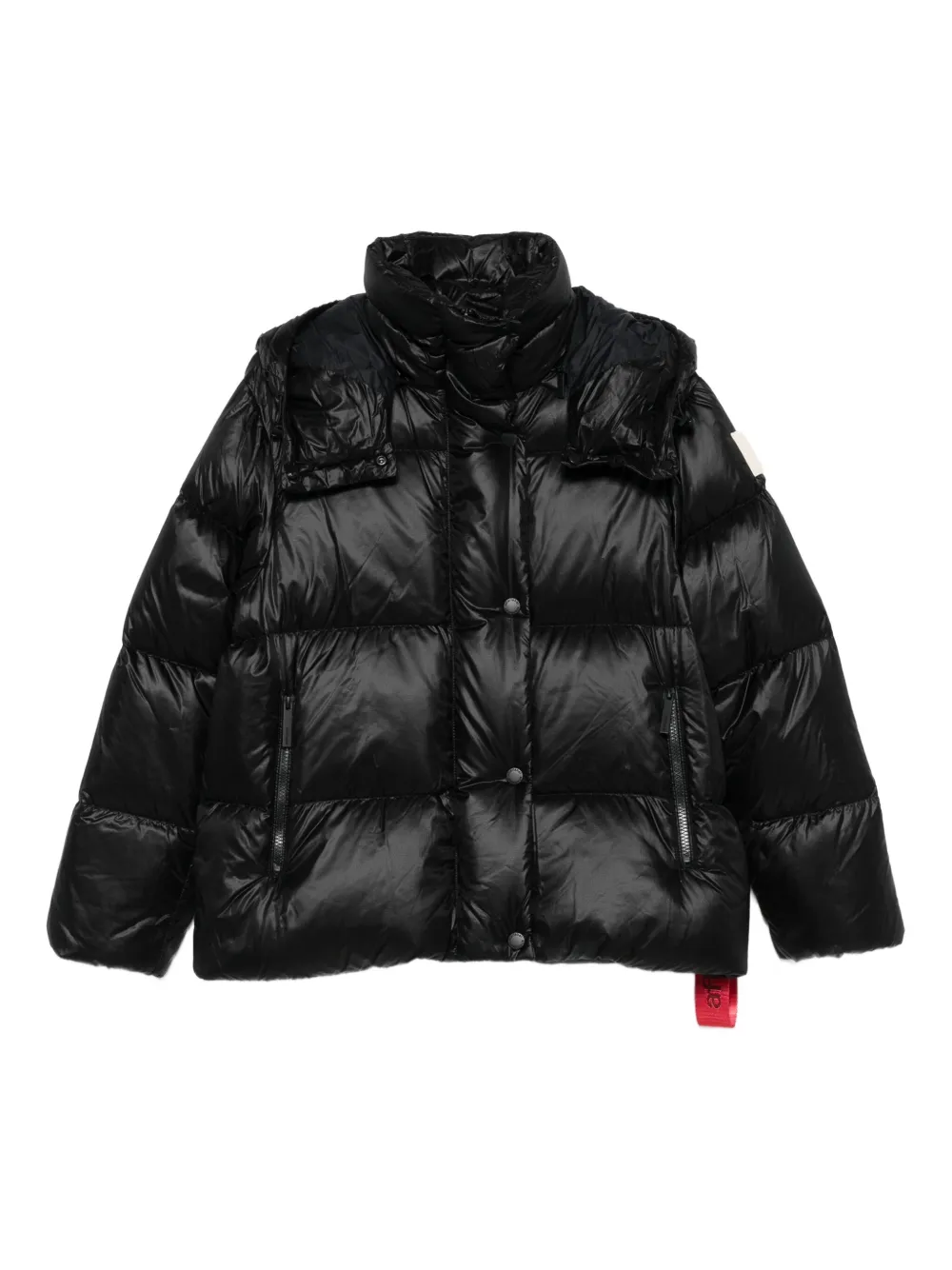 After Label Quilted Puffer Jacket In Black