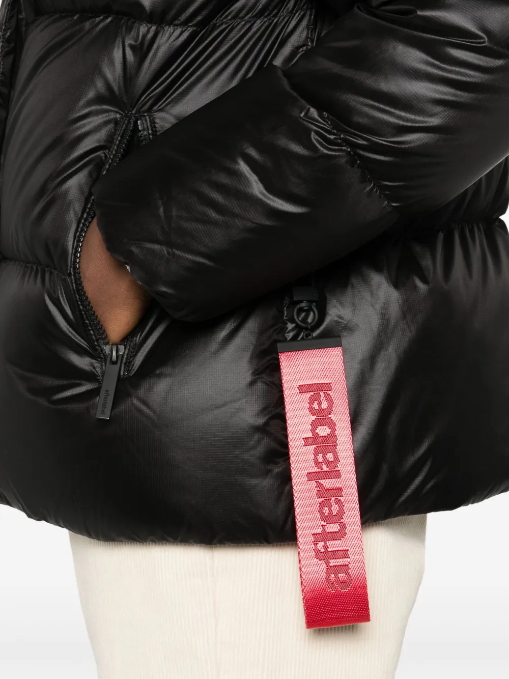 After Label Quilted Puffer Jacket In Black