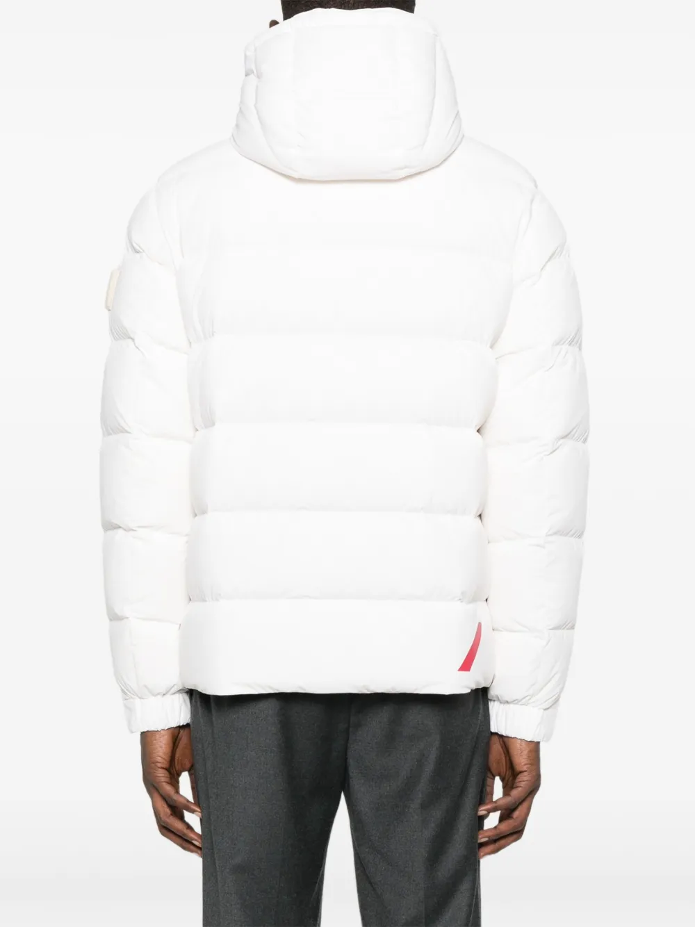 After Label Hooded Quilted Jacket In White