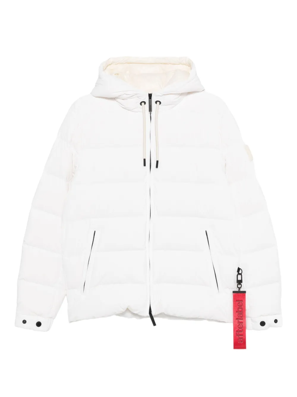 After Label Hooded Quilted Jacket In White