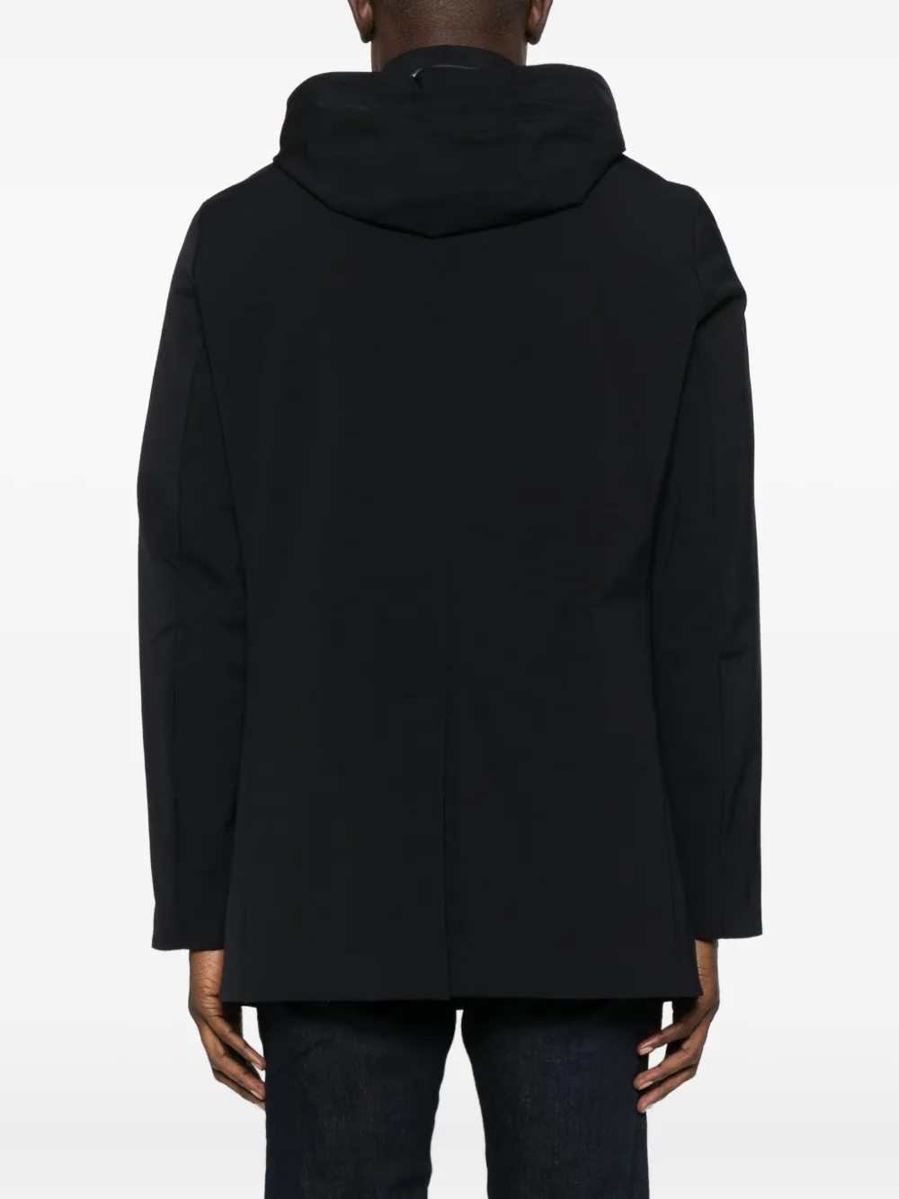 Montecore Hooded Buttoned Jacket In Blue
