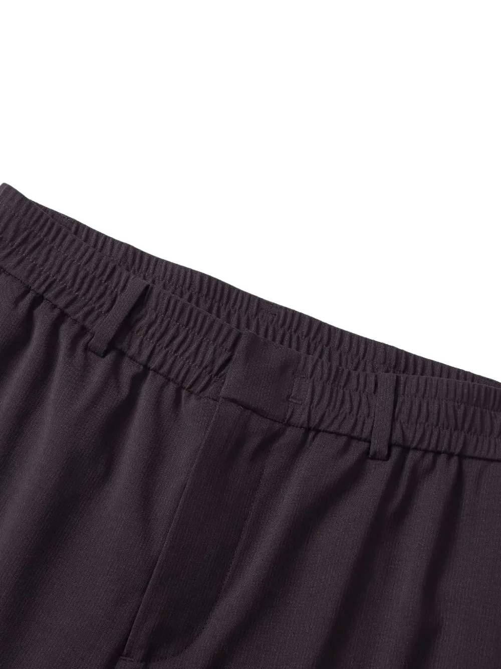Shanghai Tang Elastic-waist Wool Trousers In Brown