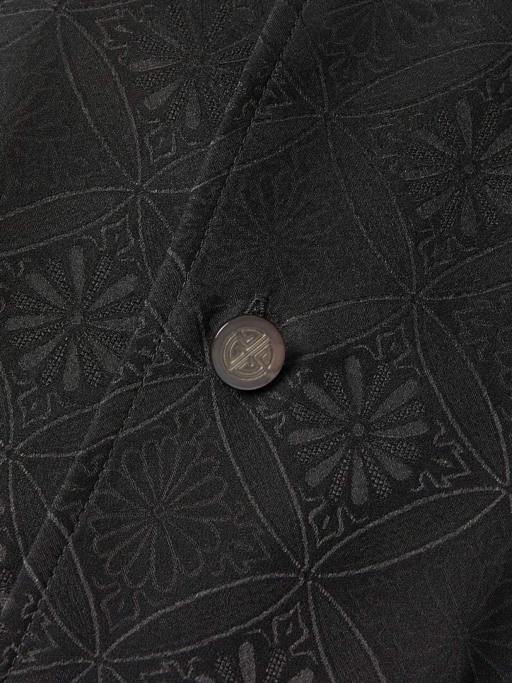 Shanghai Tang Tang Jacquard-pattern Shirt In Black