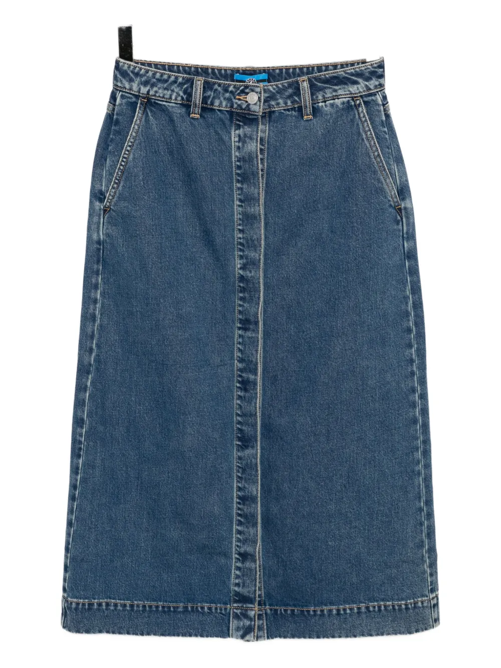 Sport B. By Agnès B. Logo-embroidered Denim Skirt In Blue