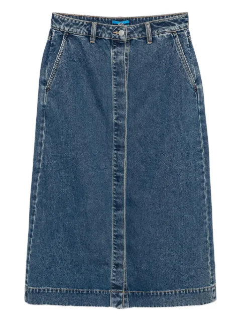 SPORT b. by agnès b. logo-embroidered denim skirt
