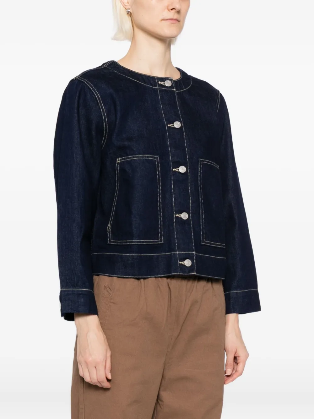 Sport B. By Agnès B. Logo-patch Denim Jacket In Blue
