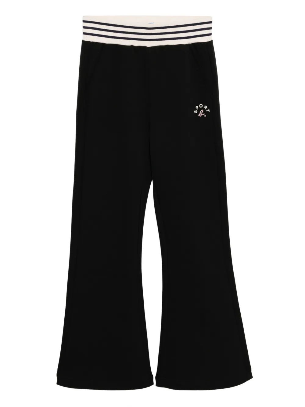 SPORT b. by agnès b. Broek met geborduurd logo - Zwart