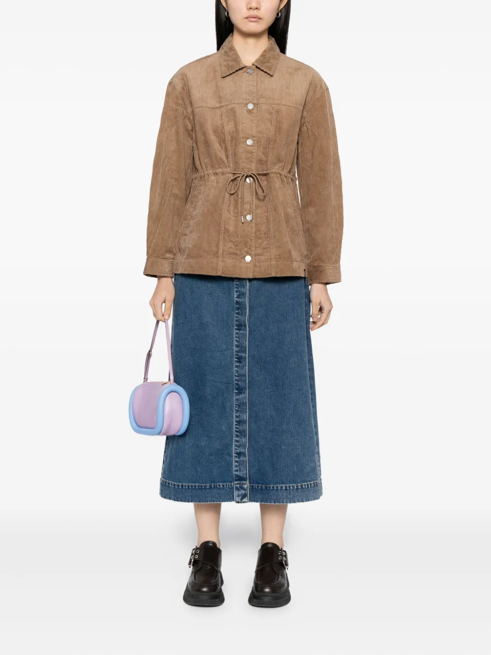 Sport B. By Agnès B. Corduroy Work Jacket In Brown
