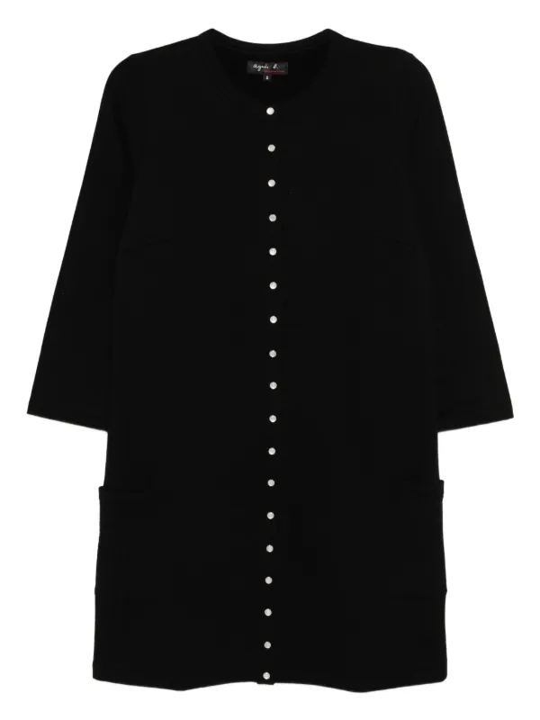 agnes b black dress To B. By Agns B. V-neck Midi Dress