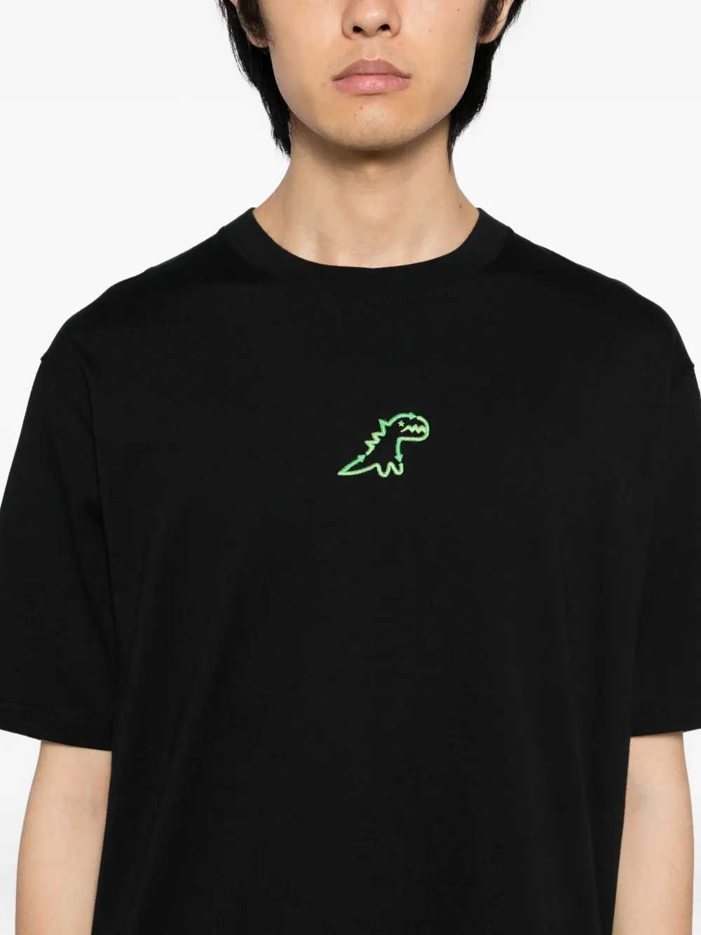 SPORT b. by agnès b. T-shirt met geborduurd logo Zwart