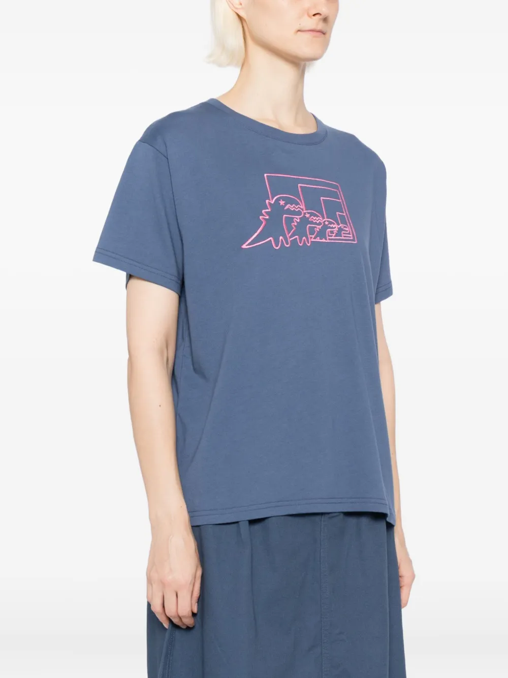 SPORT b. by agnès b. INFINITY DINO katoenen T-shirt Blauw
