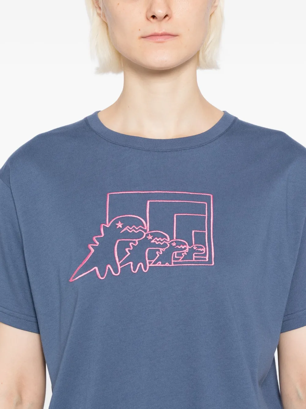 SPORT b. by agnès b. INFINITY DINO katoenen T-shirt Blauw