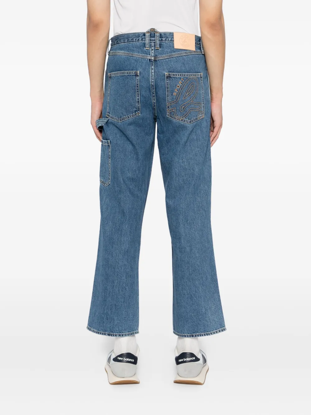 Sport B. By Agnès B. Logo-embroidered Jeans In Blue