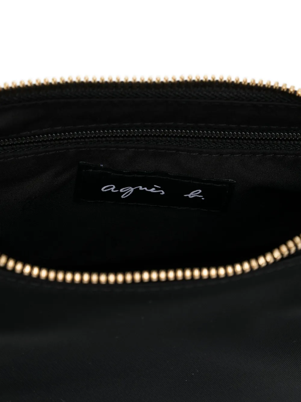 Agnès B. Small Logo-plaque Shoulder Bag In Black