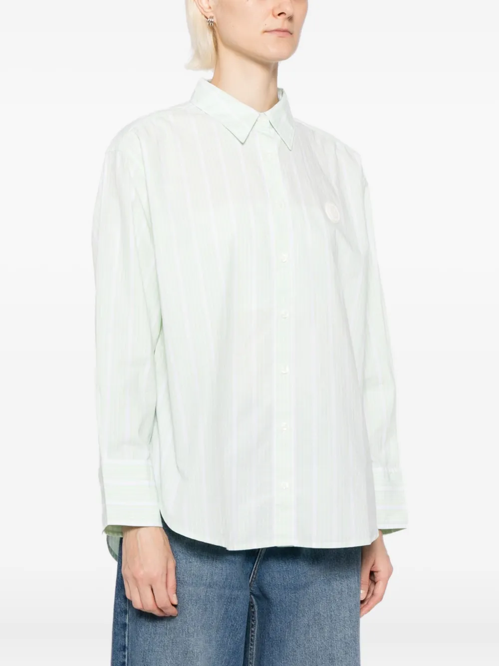 SPORT b. by agnès b. Gestreept katoenen blouse Groen