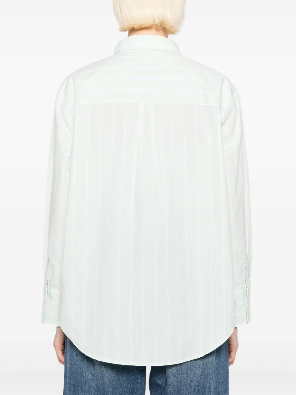 SPORT b. by agnès b. Gestreept katoenen blouse Groen