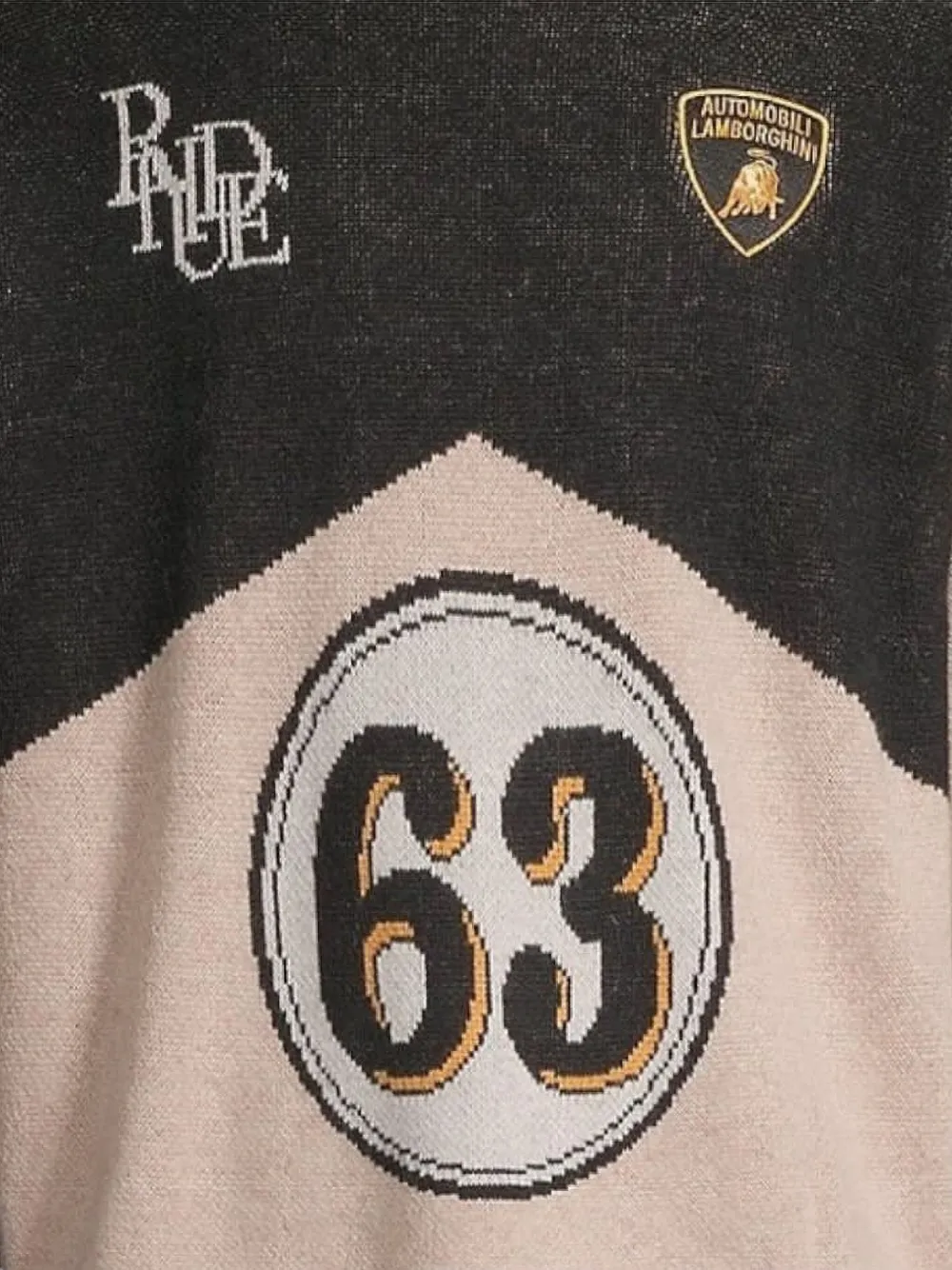 RHUDE x Lamborghini 63 trui met ronde hals - Beige