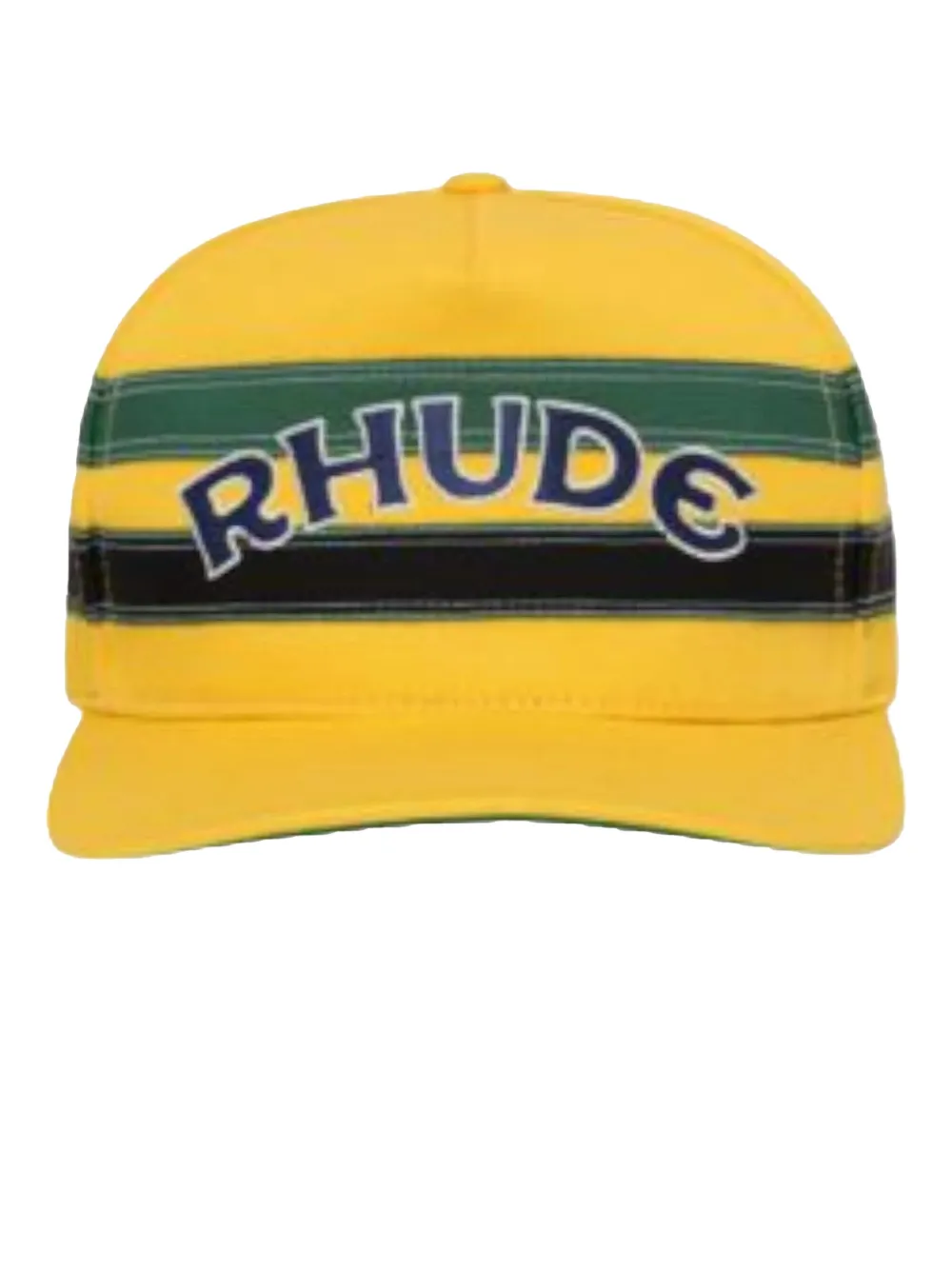 RHUDE striped logo cap - Giallo