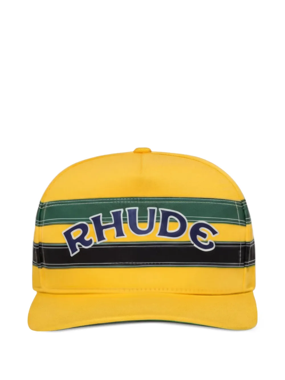 RHUDE striped logo cap - Giallo