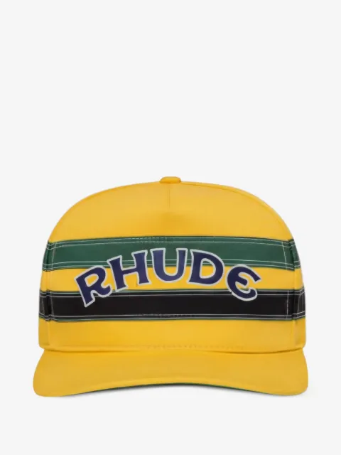 RHUDE gorra con logo y motivo de rayas