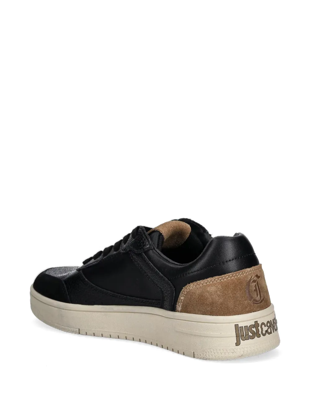 Just Cavalli Sneakers met vlakken en textuur Zwart