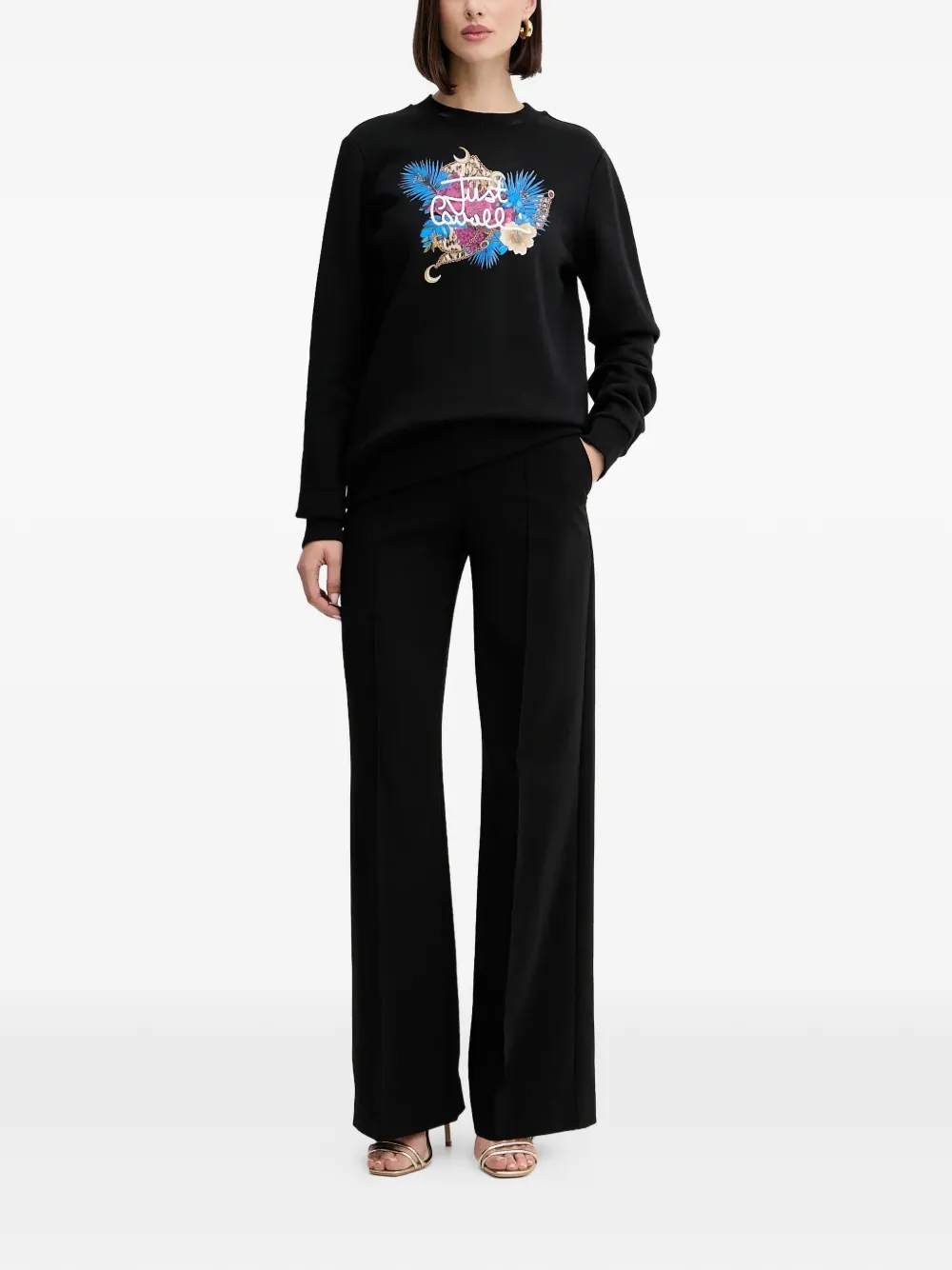  Just Cavalli Graphic-print Sweatshirt - Black 