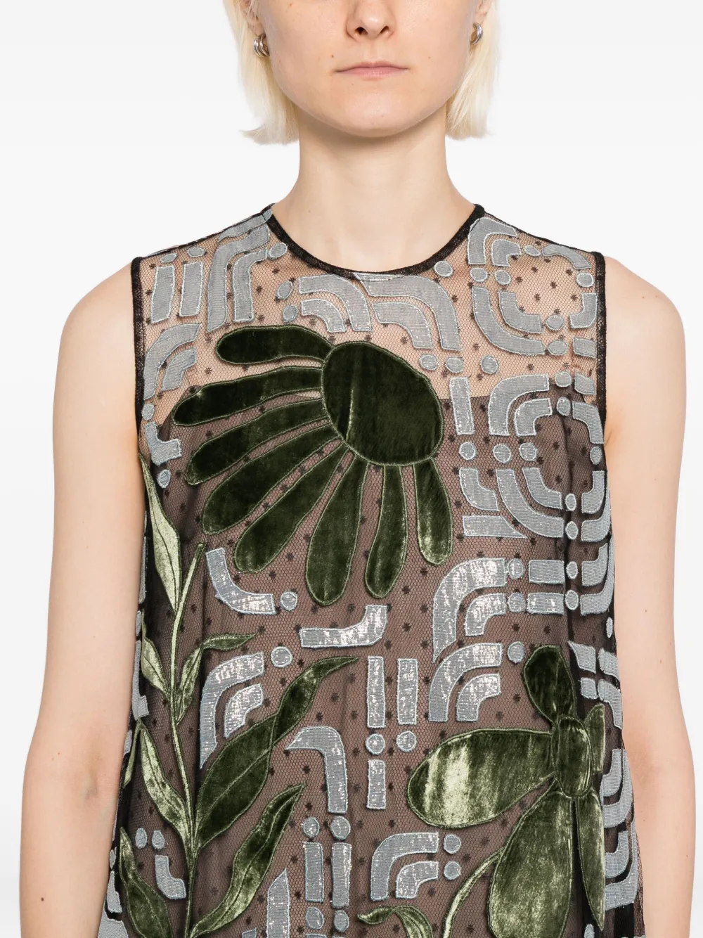 Biyan Zijden jurk Zwart