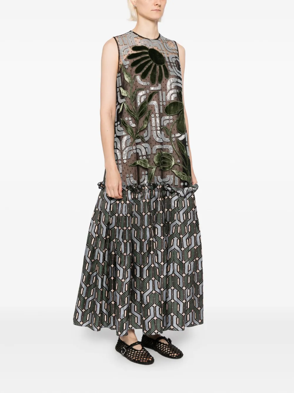 Biyan Zijden jurk Zwart