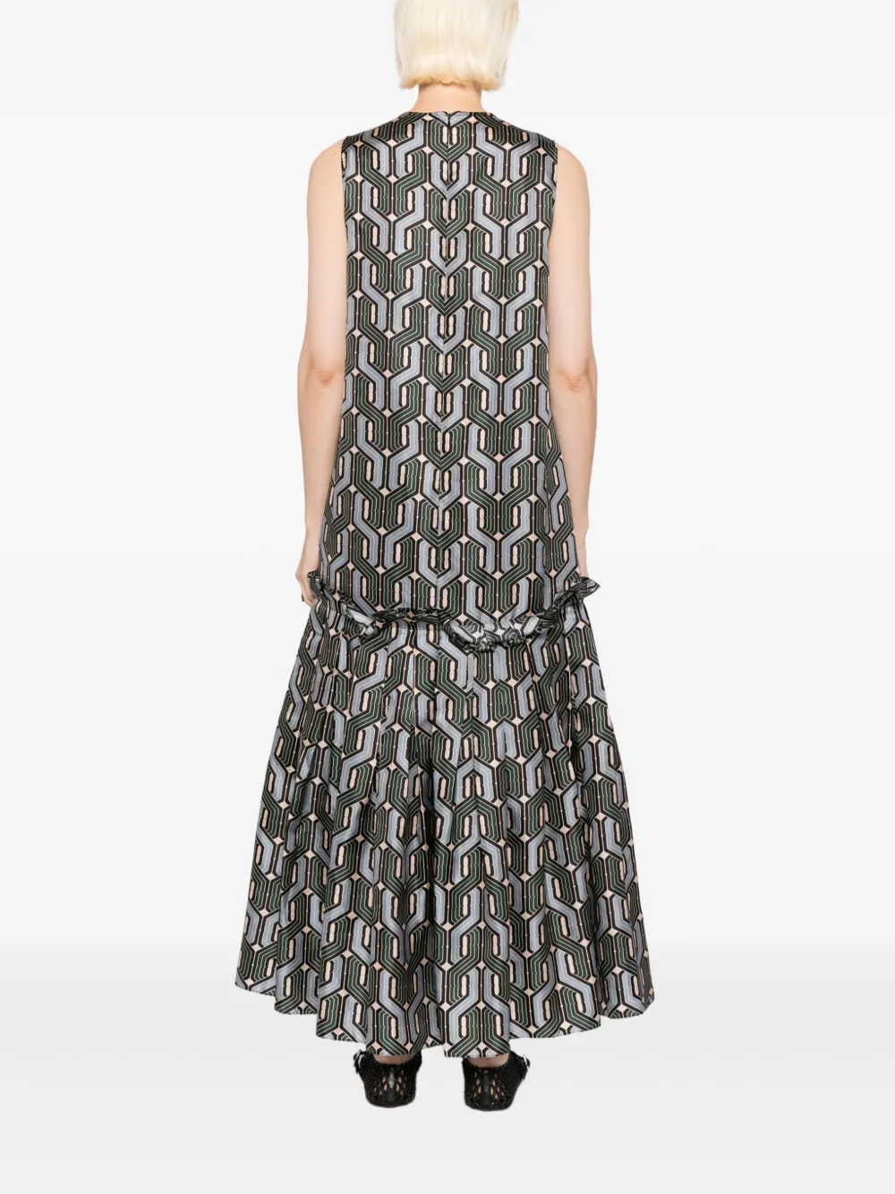 Biyan Zijden jurk Zwart