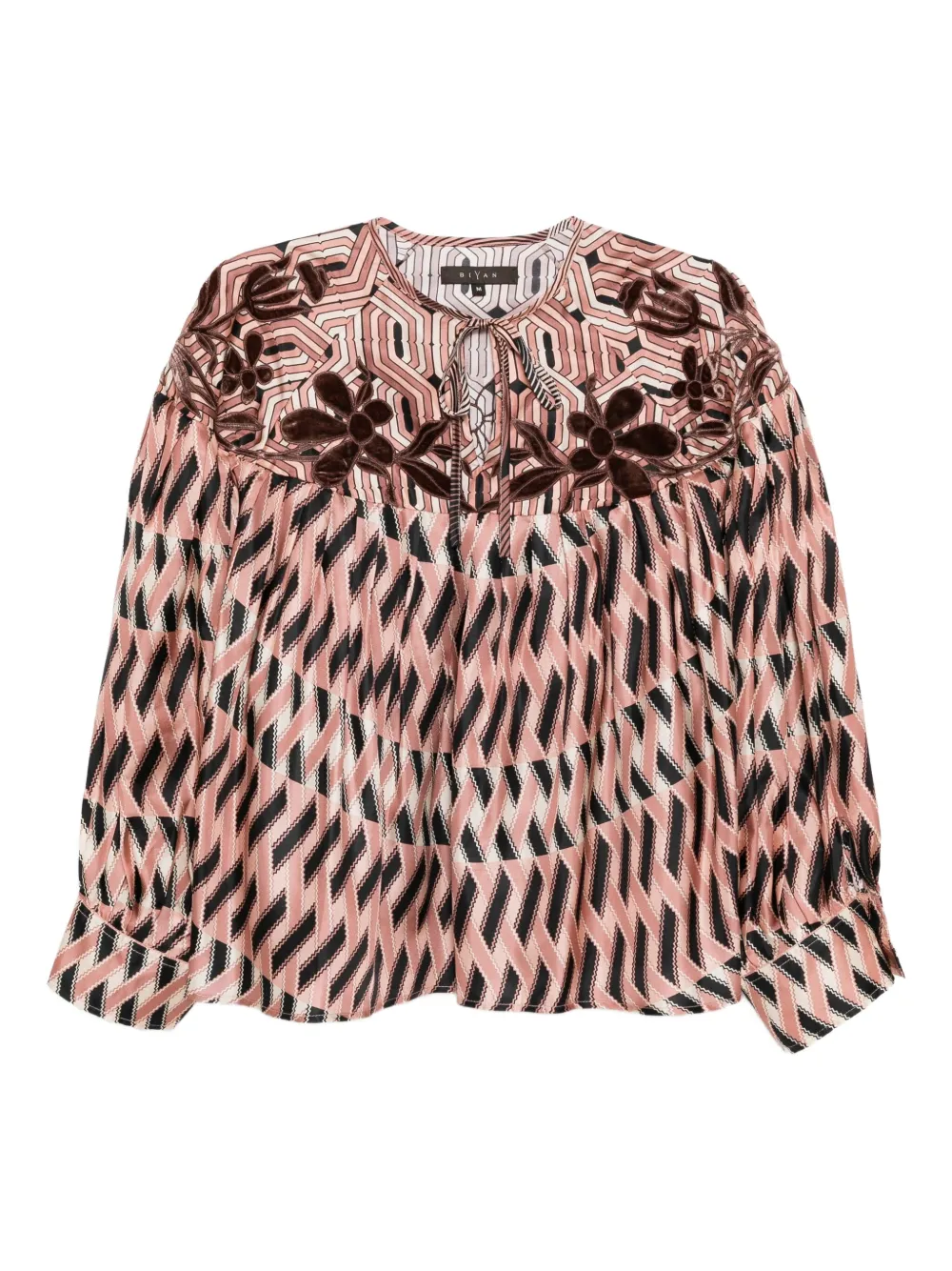 Biyan printed silk top | Pink | Image 1