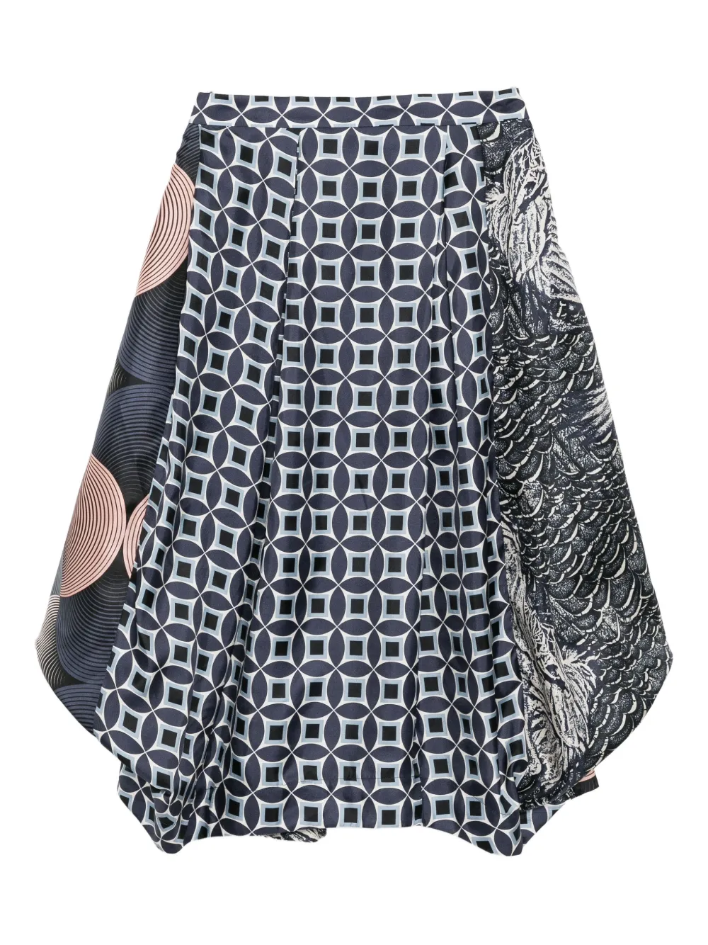 Biyan printed silk skirt | Blue | Image 1