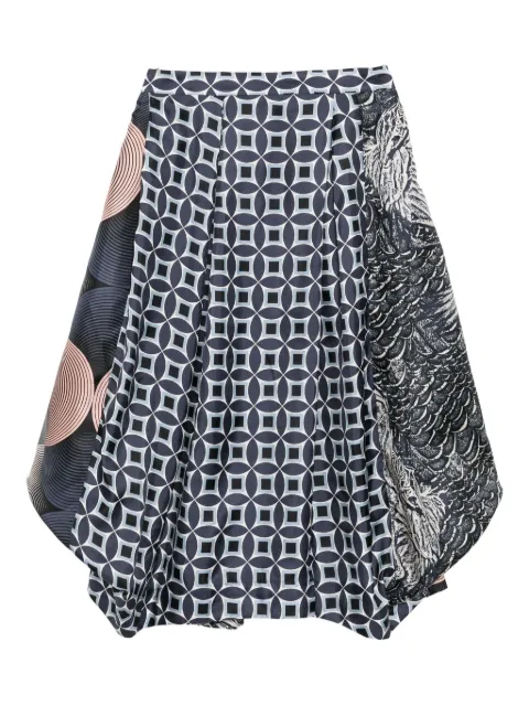 Biyan printed silk skirt