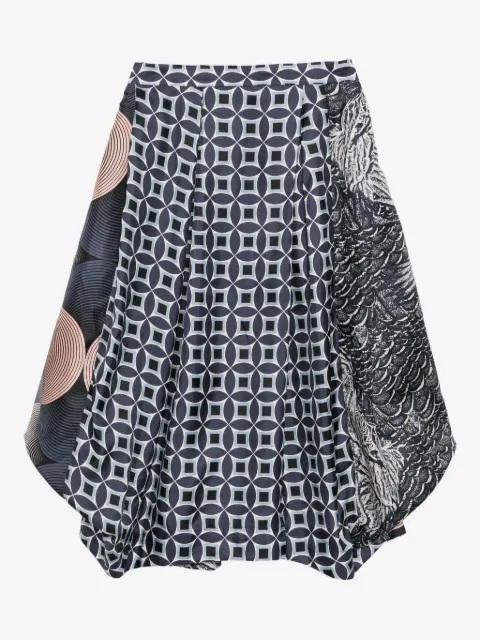 Biyan printed silk skirt