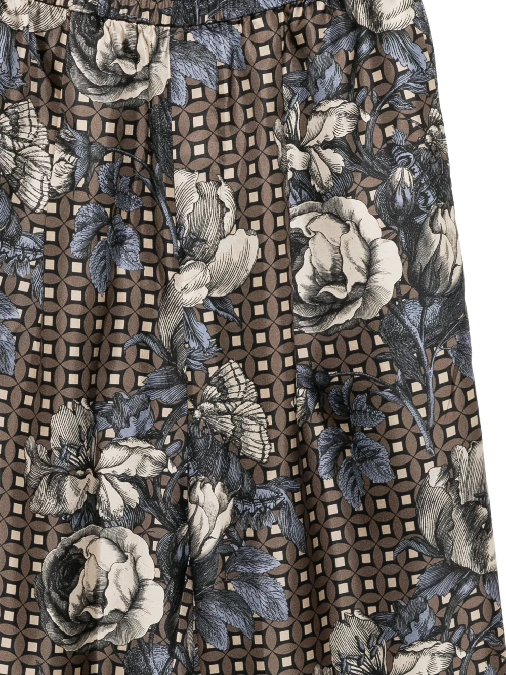 Biyan Graphic-print Trousers In Brown