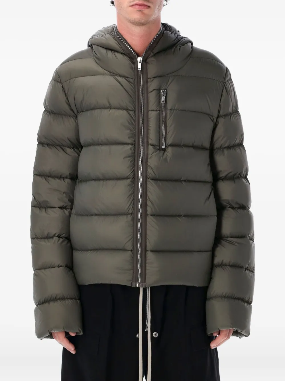 Rick Owens Gimp hooded puffer jacket | Grey | Image 1