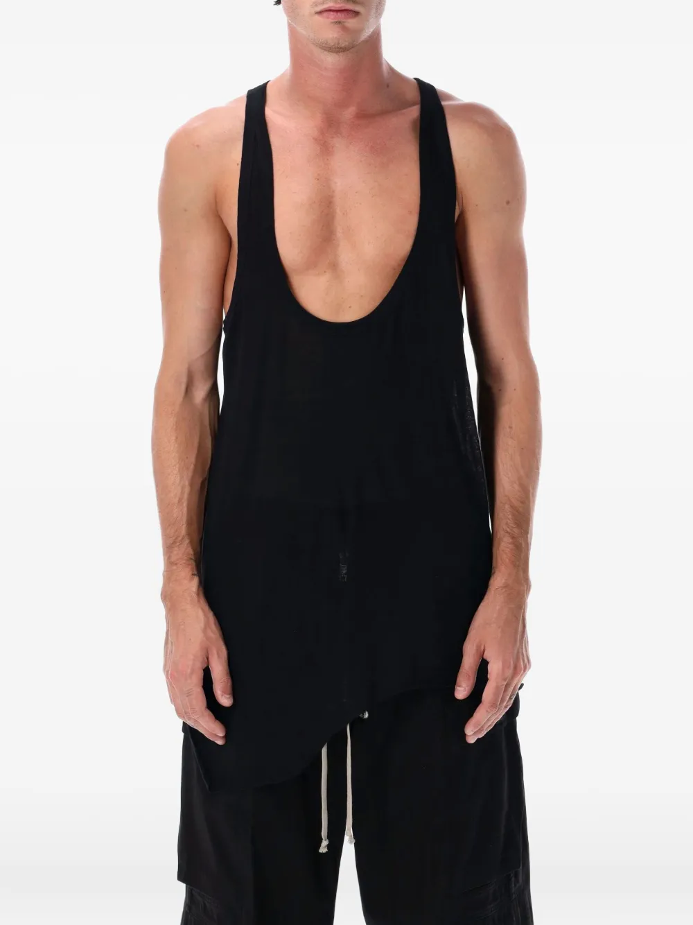 Rick Owens Lo Cut タンクトップ - ブラック Rick Owens Lo Cut タンクトップ - ブラック