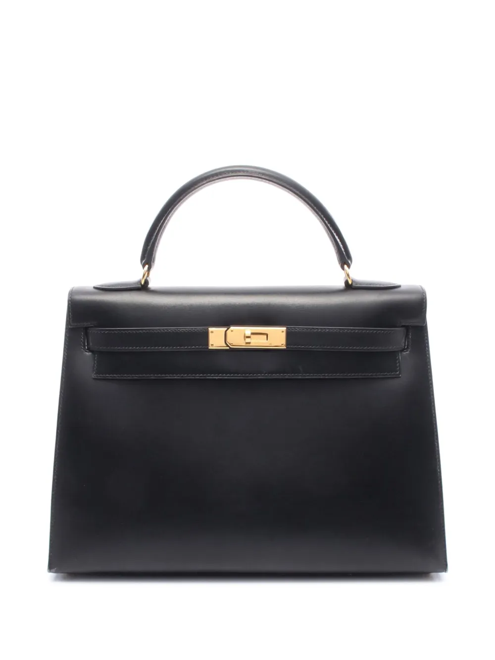 Hermès Pre-Owned 1996 Box Calf Kelly Sellier 32 satchel | Black | Image 1