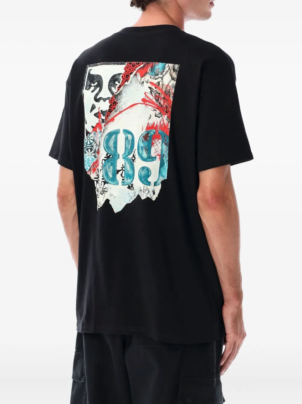 Obey Lisbon Icon T-shirt - Zwart