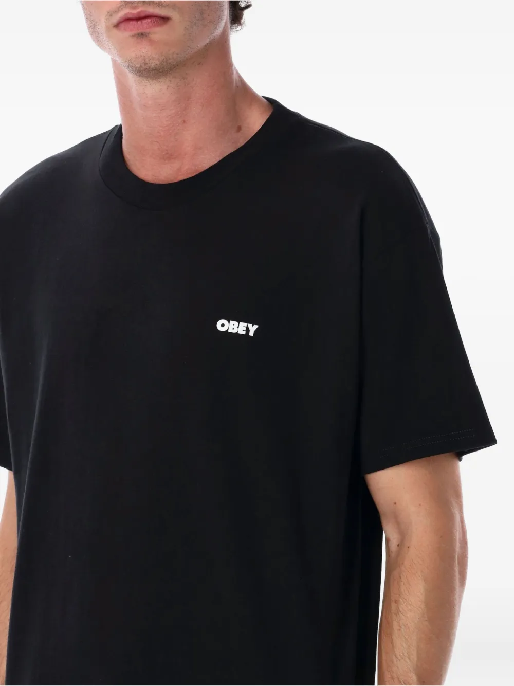 Obey Lisbon Icon T-shirt Zwart