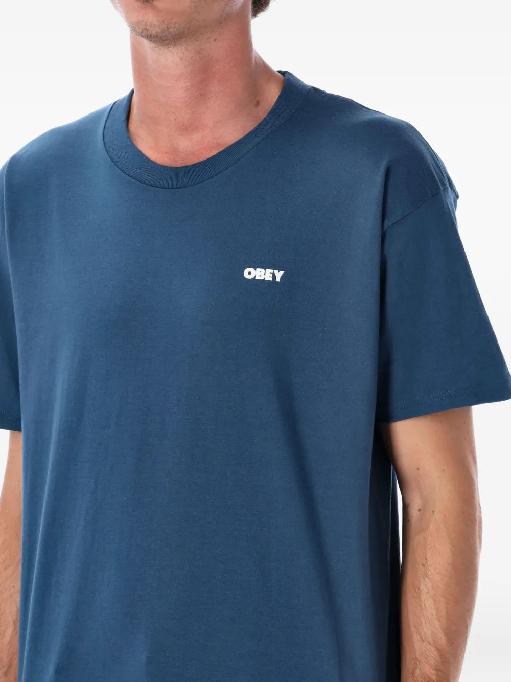 Obey World in Flames T-shirt Blauw