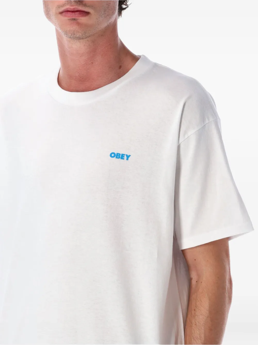 Obey Sound & Resistance T-shirt Wit