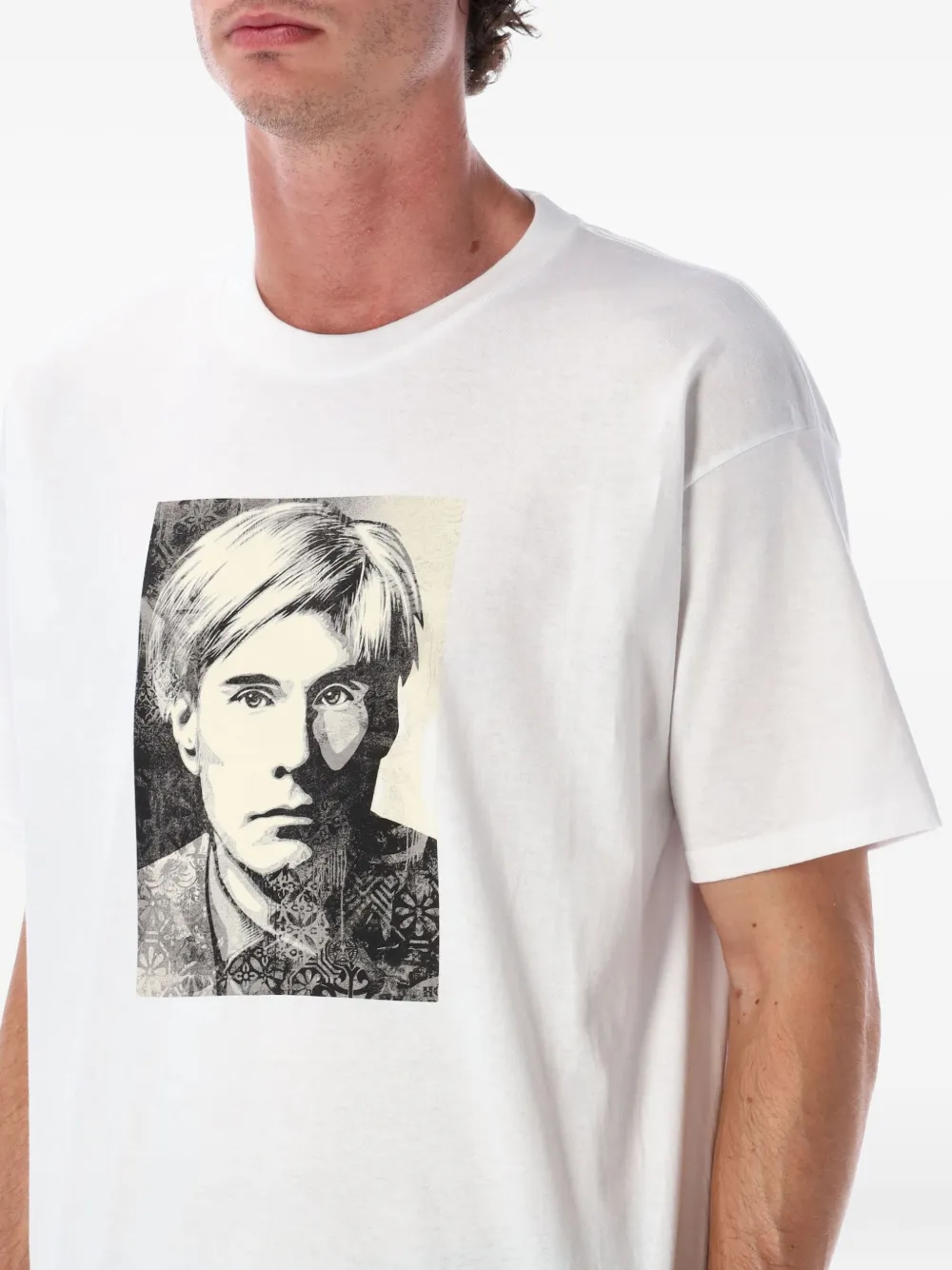 Obey Warhol T-shirt met print Wit
