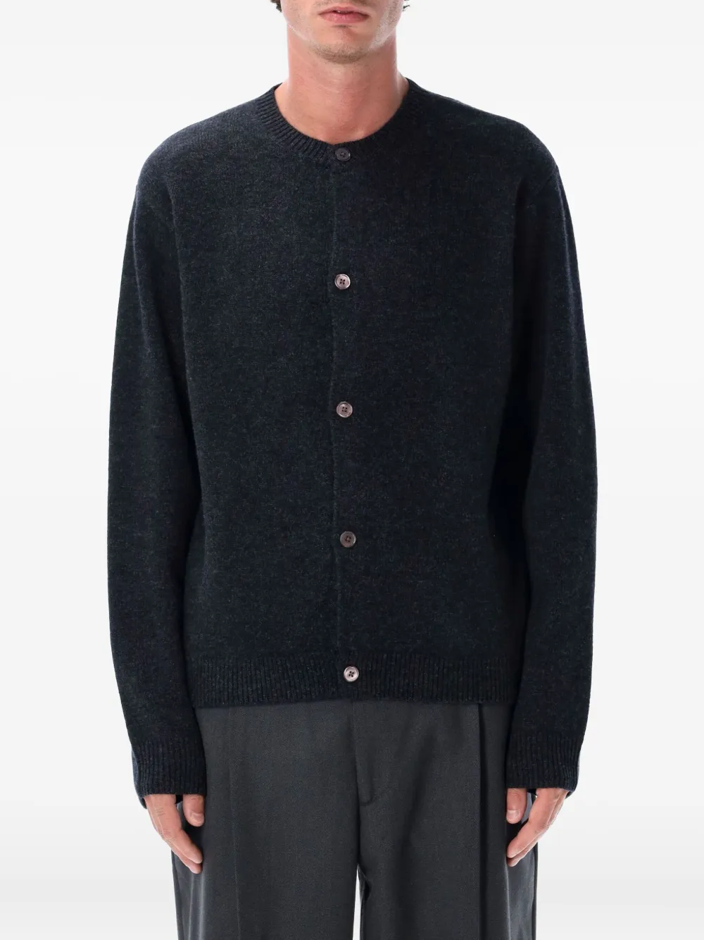 Berner Kuhl Boiled Wool Buttoned Cardigan In Black