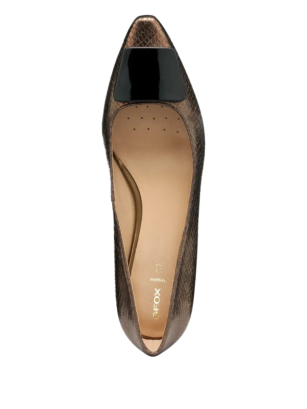 Geox Giselda15 ballerina's met gesp Bruin