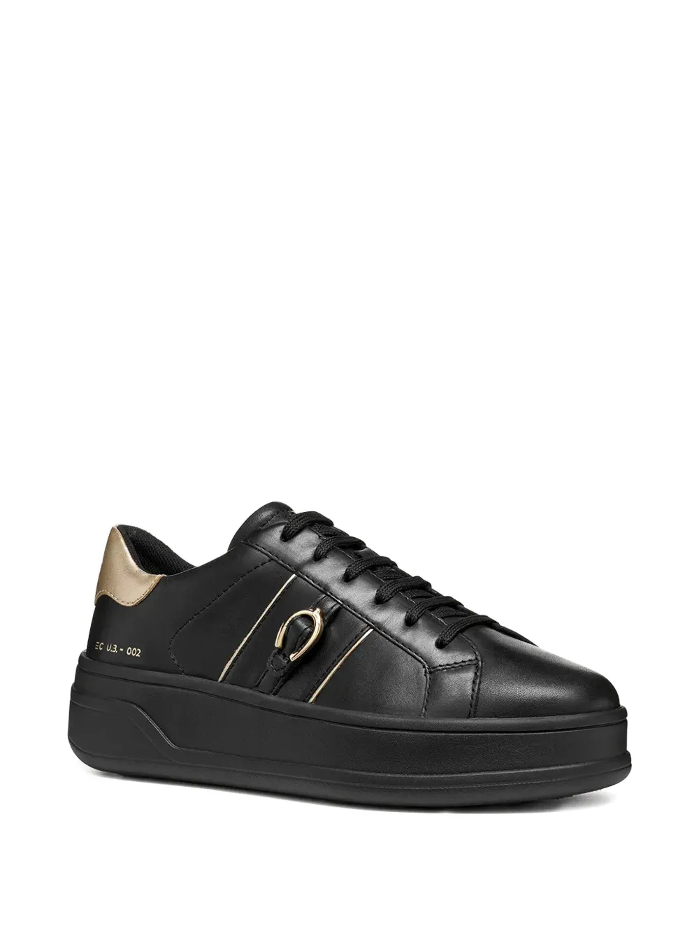 Geox Spherica Ecub Stripe Ring Trainers In Black