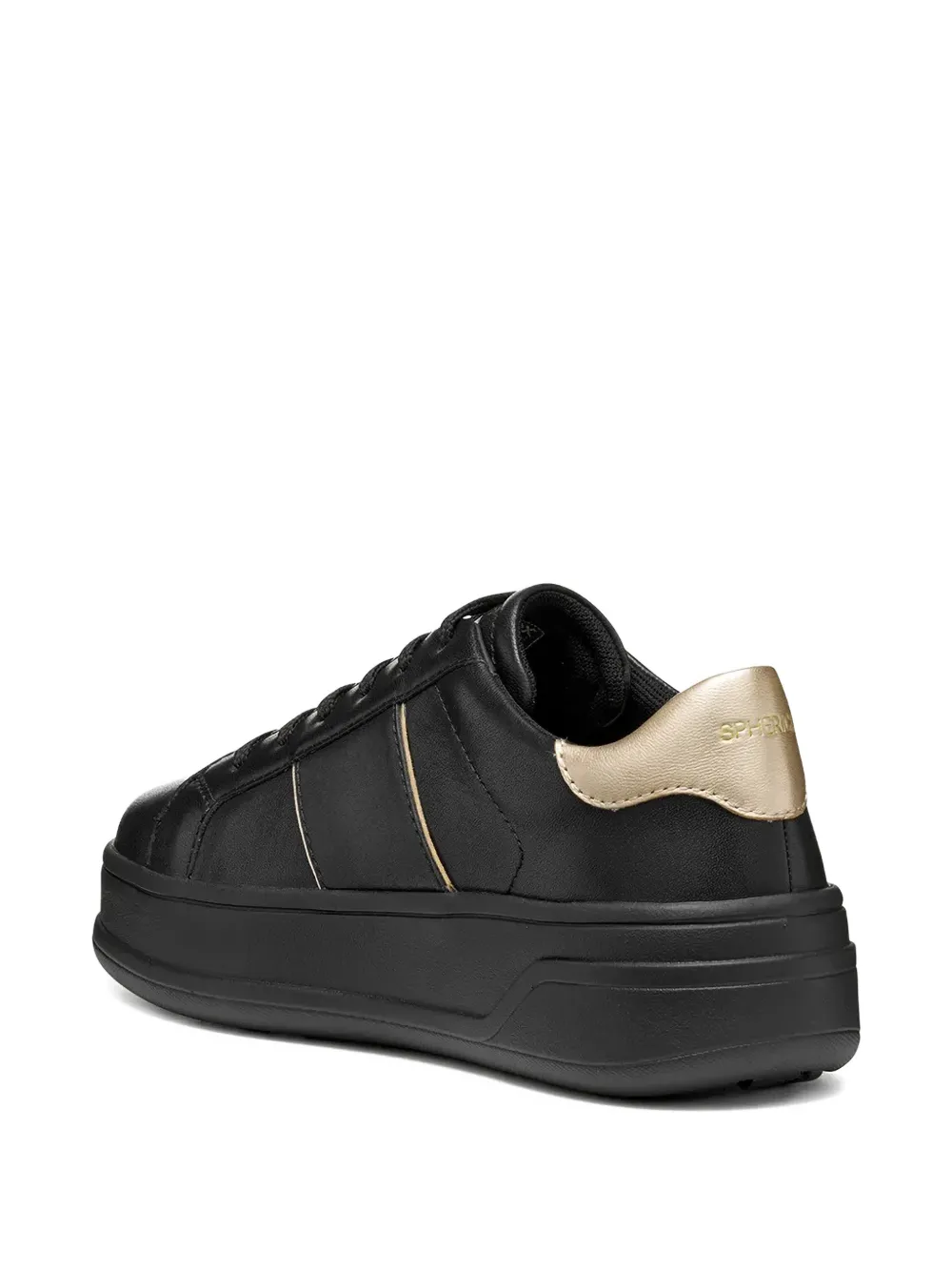 Geox Spherica Ecub Stripe Ring Trainers In Black