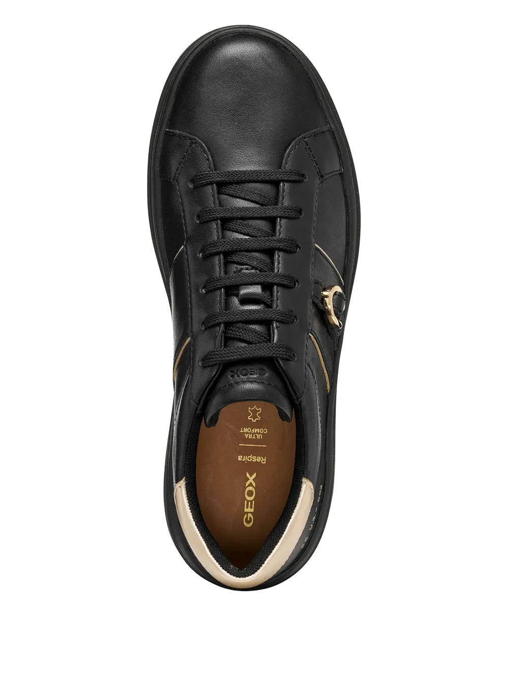 Geox Spherica Ecub Stripe Ring Trainers In Black