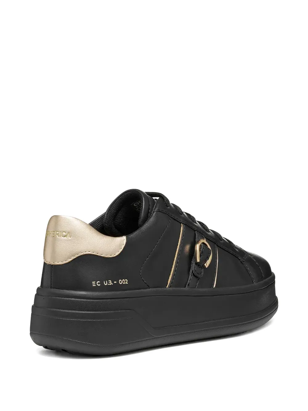 Geox Spherica Ecub Stripe Ring Trainers In Black