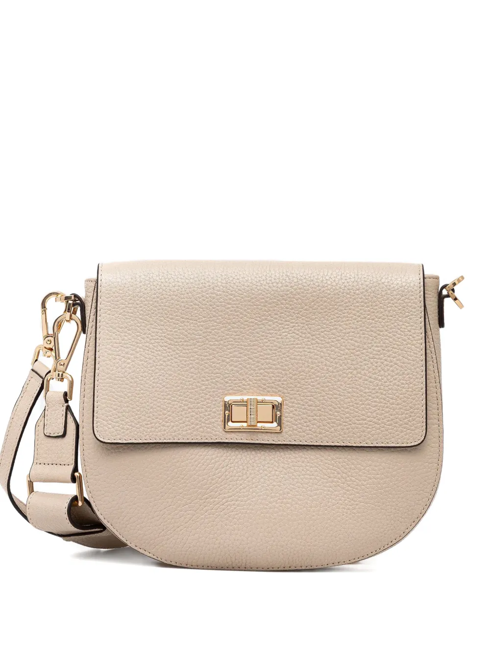 Geox Flavie textured flap shoulder bag - Toni neutri