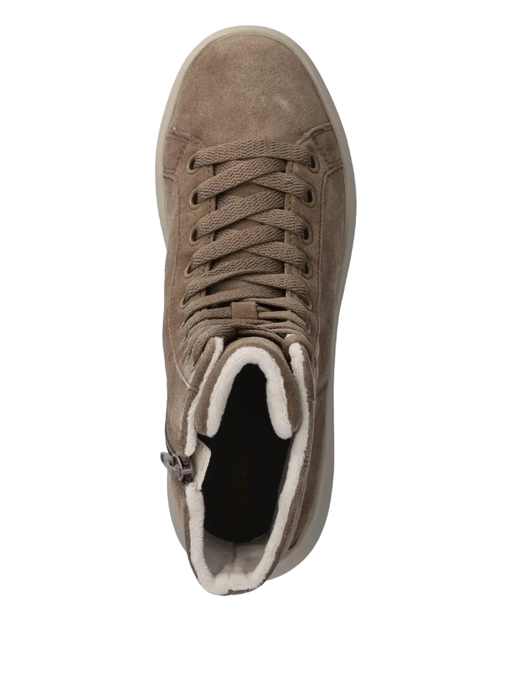 Geox Spherica Ec Lace-up Zip Boots In Brown